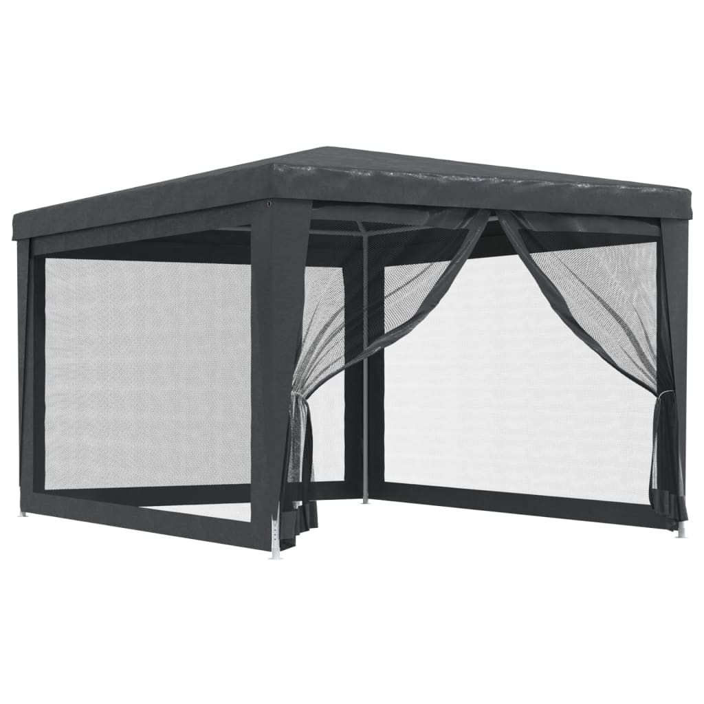 vidaXL Party Tent with 4 Mesh Sidewalls White Pavilion Marquee Multi Sizes-22