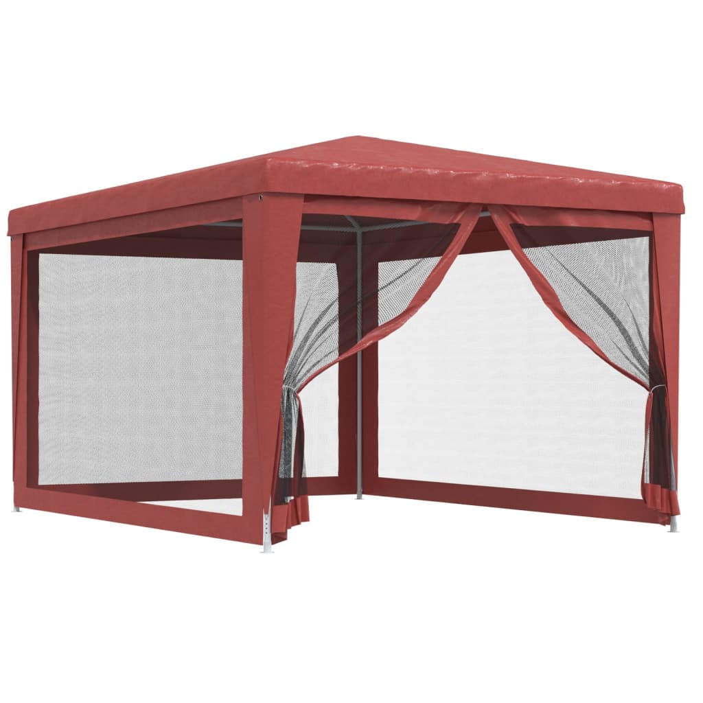 vidaXL Party Tent with 4 Mesh Sidewalls White Pavilion Marquee Multi Sizes-4
