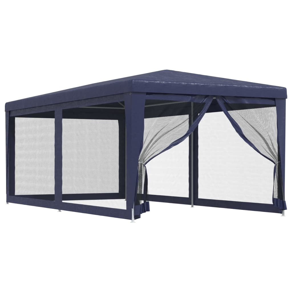 vidaXL Party Tent with 4 Mesh Sidewalls White Pavilion Marquee Multi Sizes-33