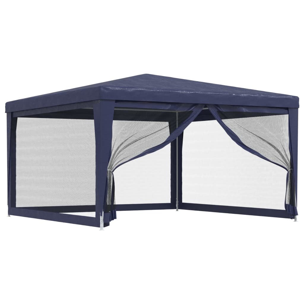 vidaXL Party Tent with 4 Mesh Sidewalls White Pavilion Marquee Multi Sizes-31