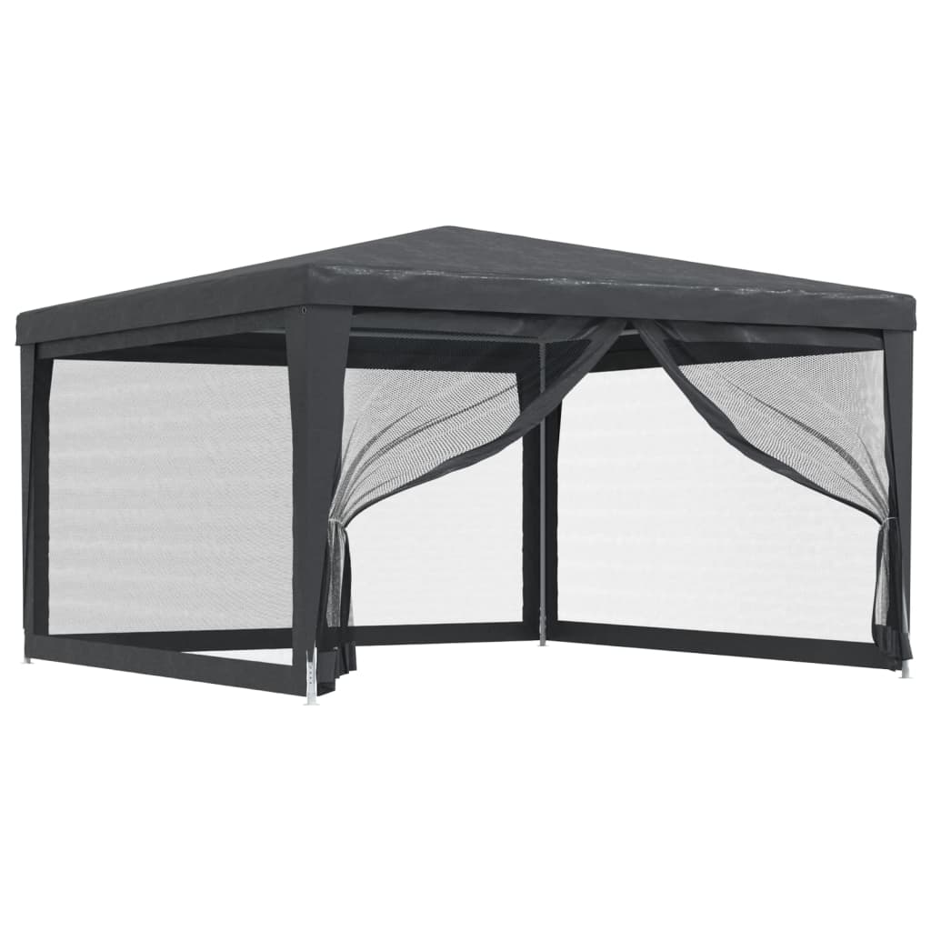 vidaXL Party Tent with 4 Mesh Sidewalls White Pavilion Marquee Multi Sizes-27