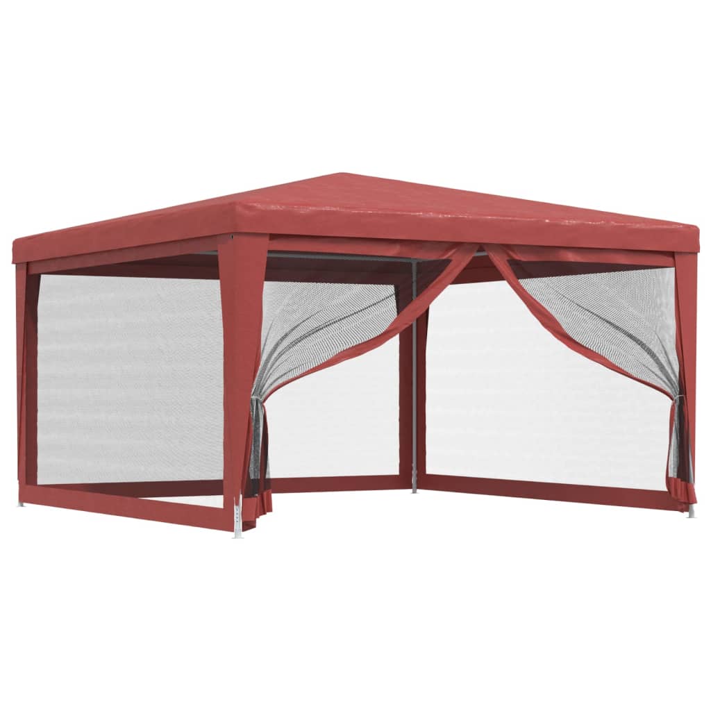 vidaXL Party Tent with 4 Mesh Sidewalls White Pavilion Marquee Multi Sizes-9