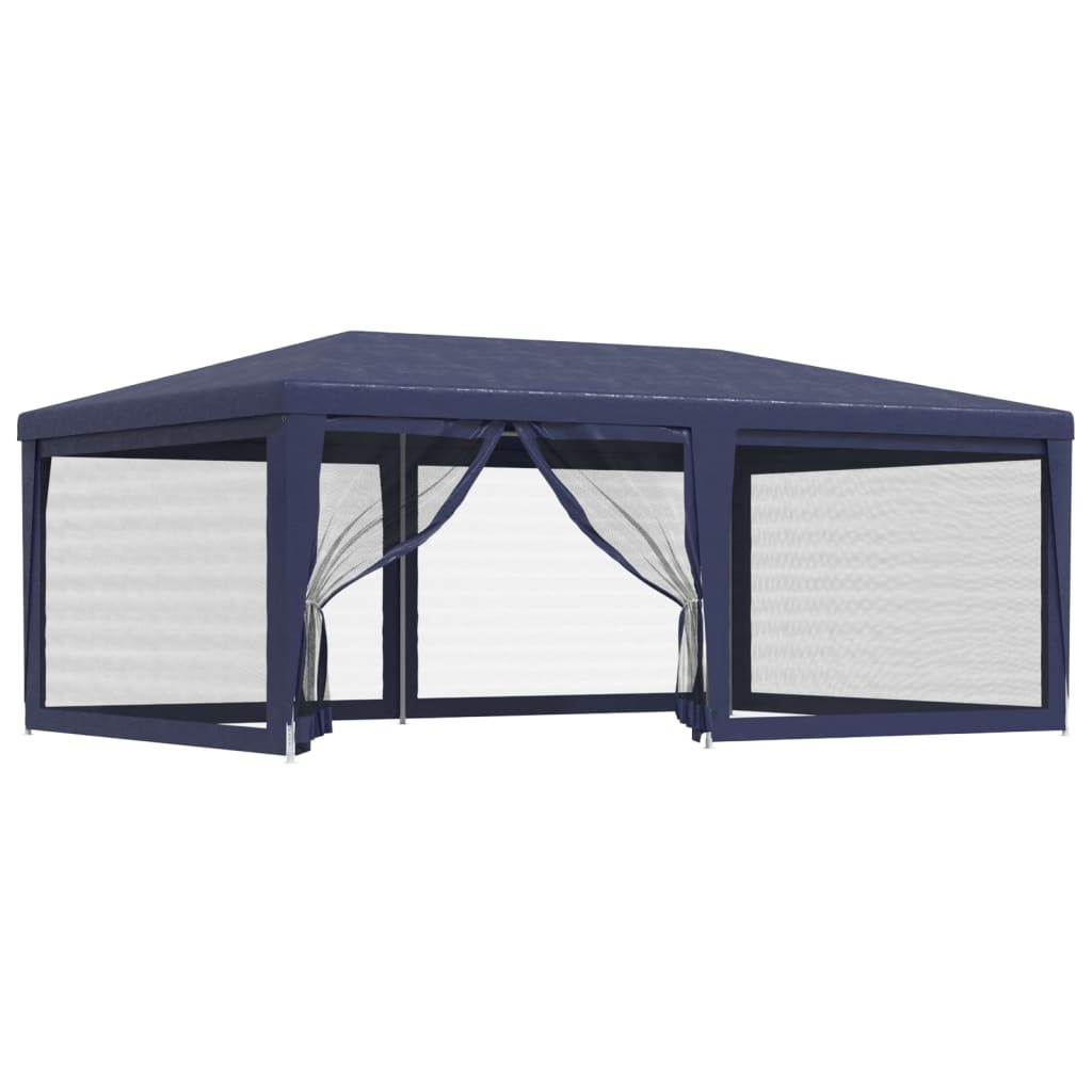 vidaXL Party Tent with 4 Mesh Sidewalls White Pavilion Marquee Multi Sizes-29