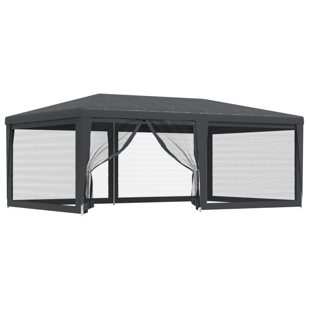 vidaXL Party Tent with 4 Mesh Sidewalls White Pavilion Marquee Multi Sizes-24