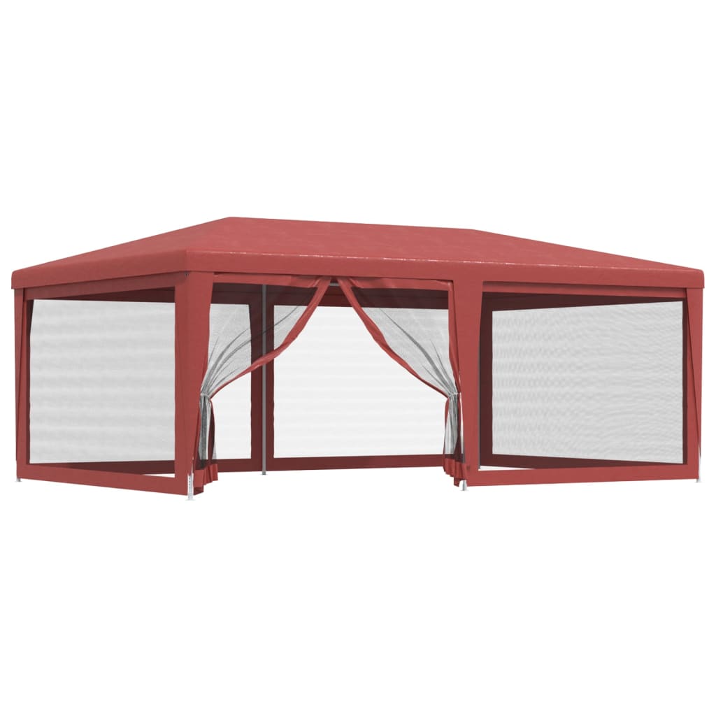 vidaXL Party Tent with 4 Mesh Sidewalls White Pavilion Marquee Multi Sizes-40