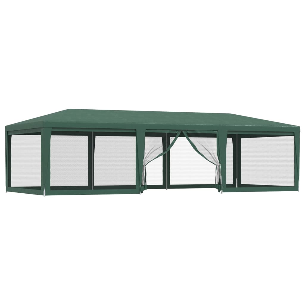 vidaXL Party Tent with 4 Mesh Sidewalls White Pavilion Marquee Multi Sizes-39
