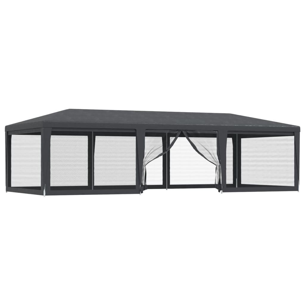 vidaXL Party Tent with 4 Mesh Sidewalls White Pavilion Marquee Multi Sizes-20