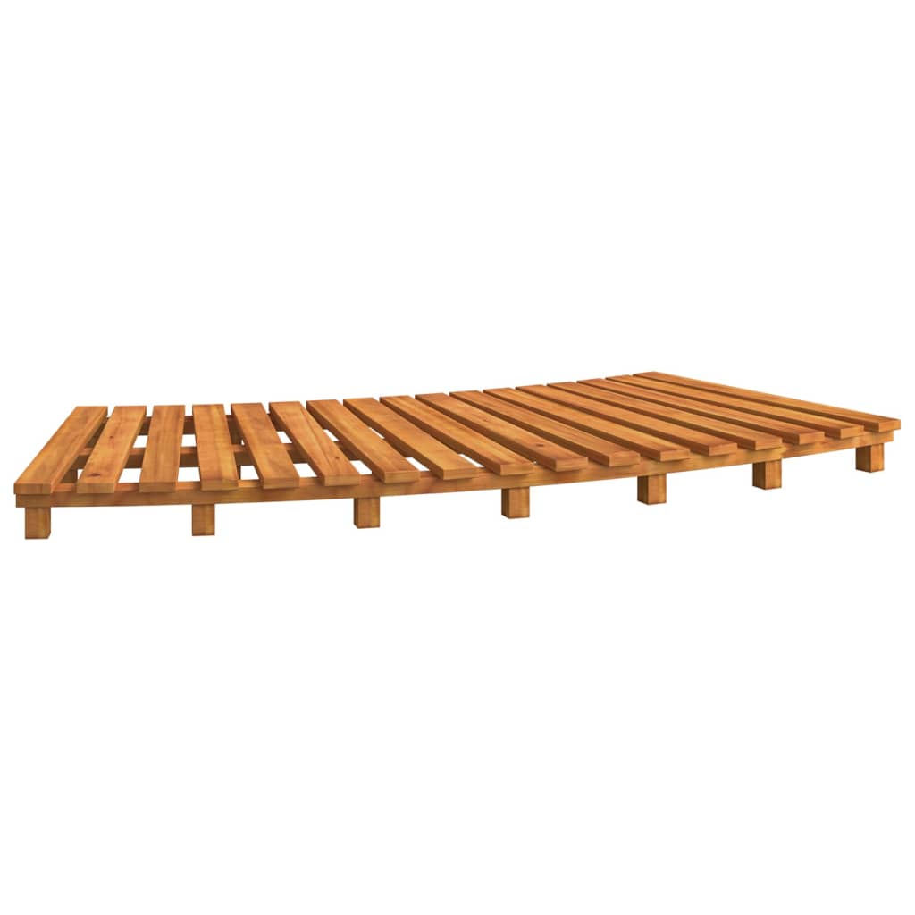 vidaXL Hot Tub Surround Gray Poly Rattan and Solid Wood Acacia-2