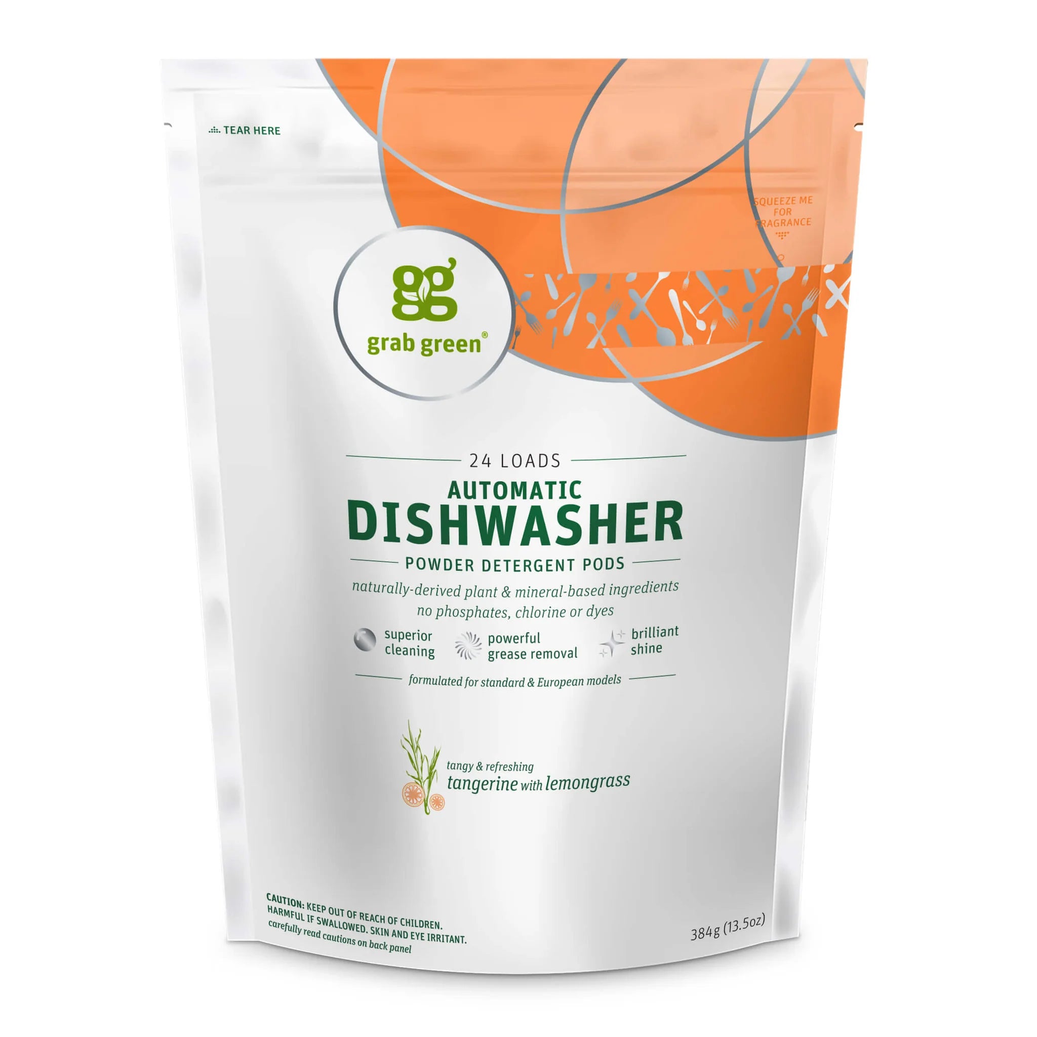 Grab Green Tangerine with Lemongrass Dishwashing Detergent Pods