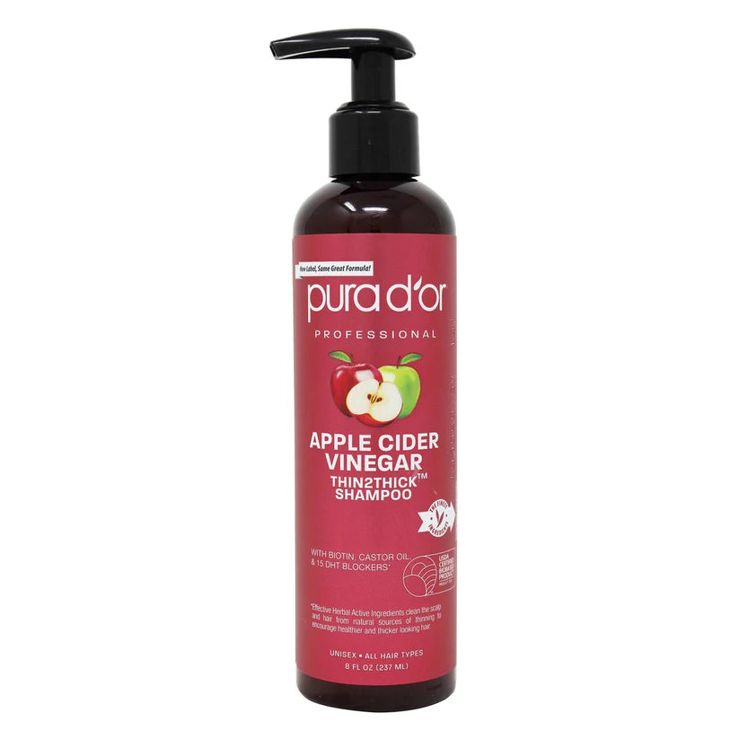 Pura d'or Apple Cider Vinegar Thin2Thick Shampoo( 1 X 8 OZ )