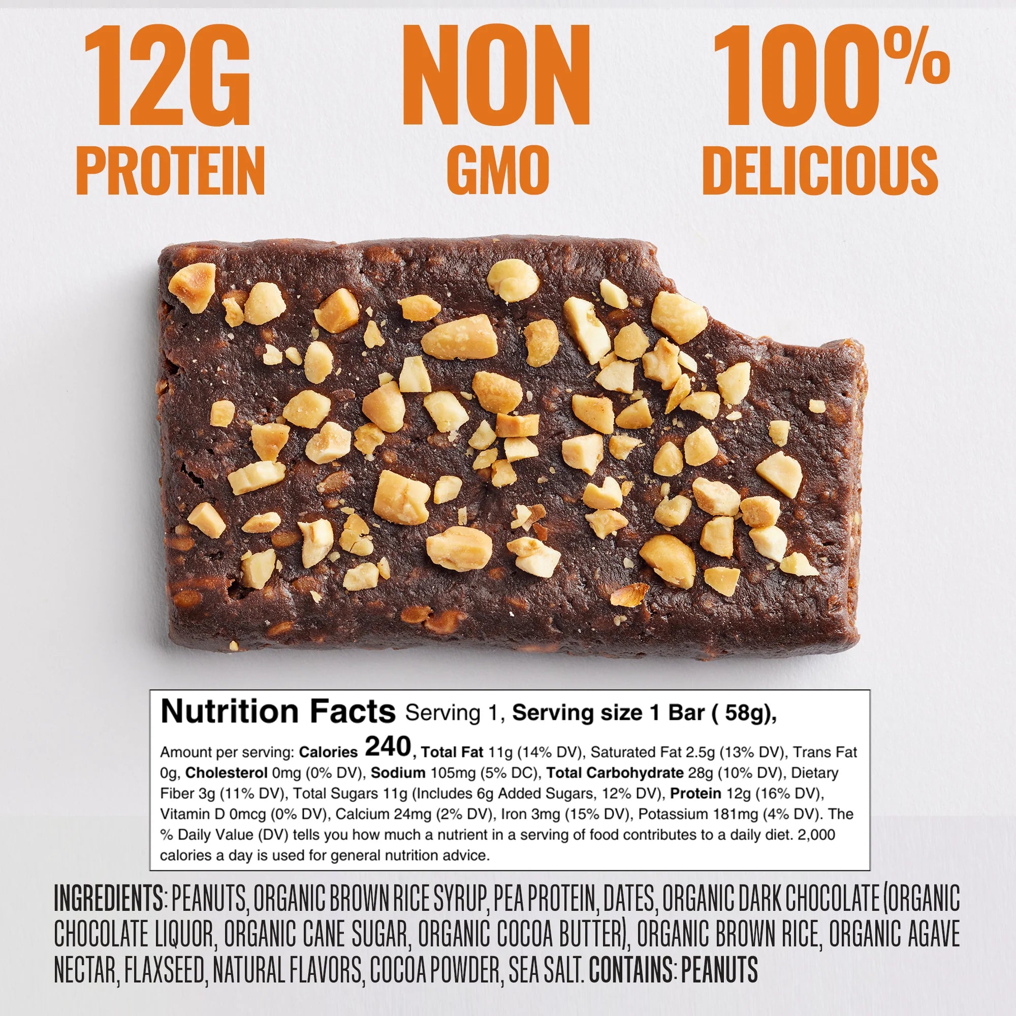 The GFB Chocolate Peanut Butter Bars Box of 12