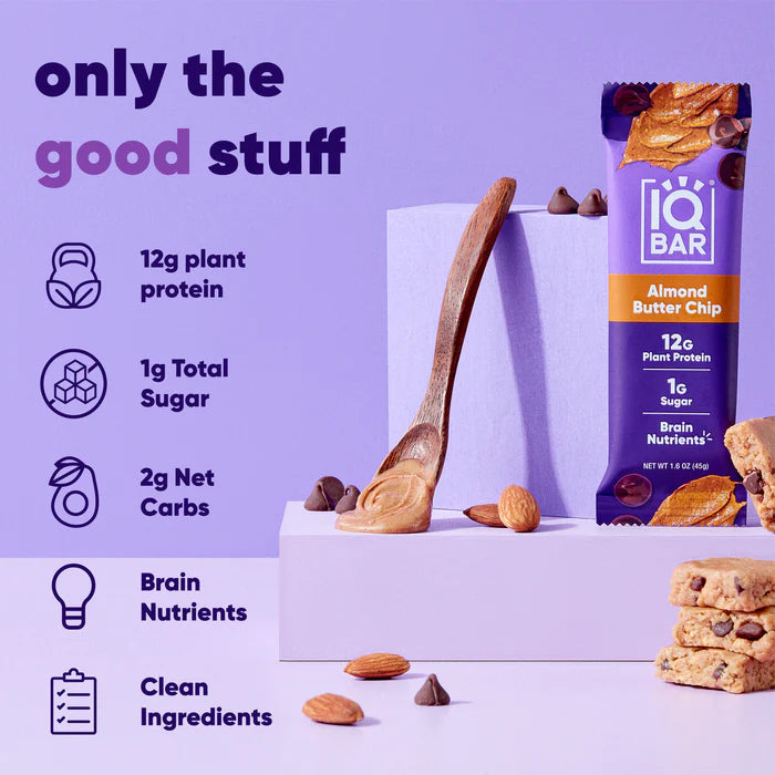 IQBar Almond Butter Chip( 12 X 1.6 OZ )