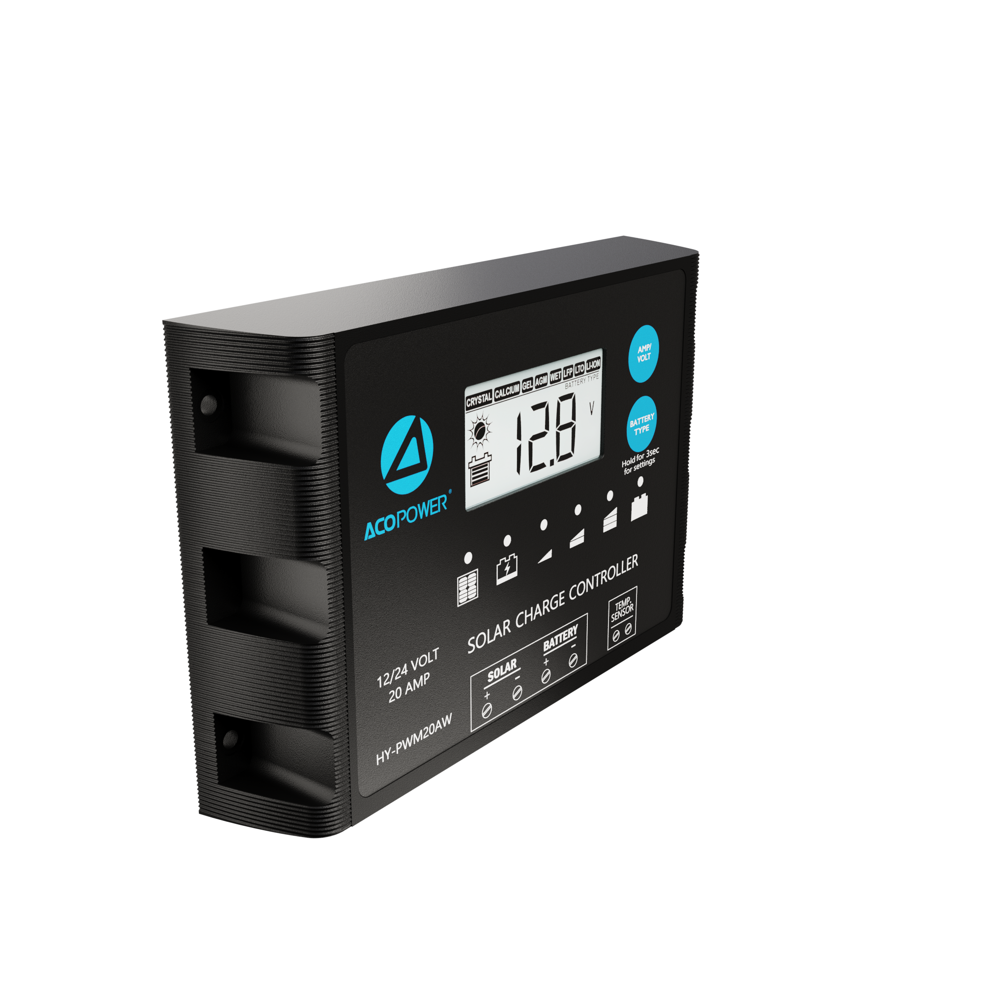 ACOPOWER 20A ProteusX Waterproof PWM Solar Charge Controller Compatible With 8 Battery Types-26