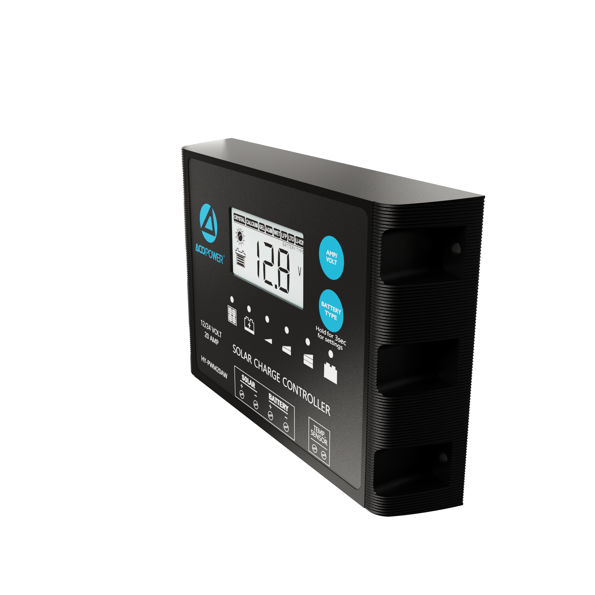 ACOPOWER 20A ProteusX Waterproof PWM Solar Charge Controller Compatible With 8 Battery Types-76