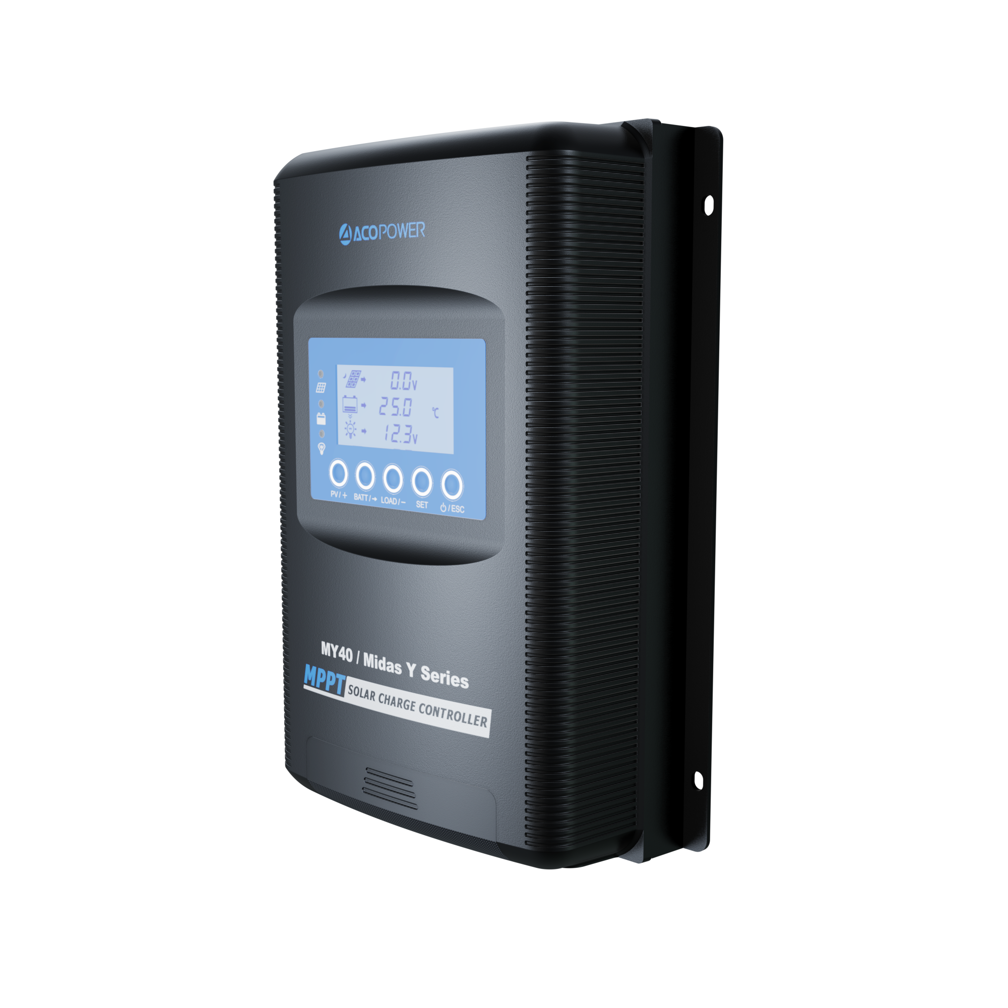 ACOPOWER Midas 40A MPPT Negative Ground Solar Panel Charge Controller LCD Display-9