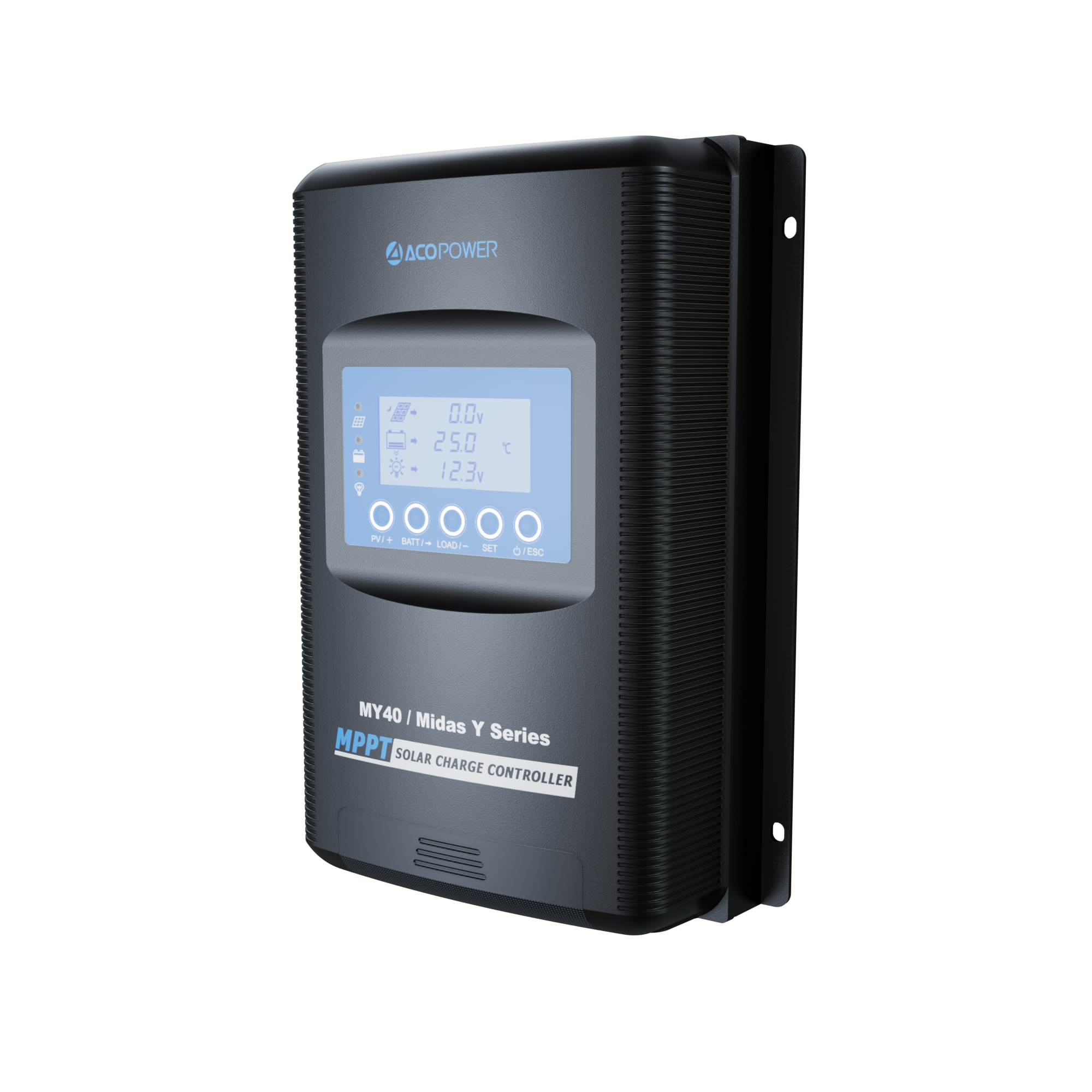 ACOPOWER Midas 40A MPPT Negative Ground Solar Panel Charge Controller LCD Display-11