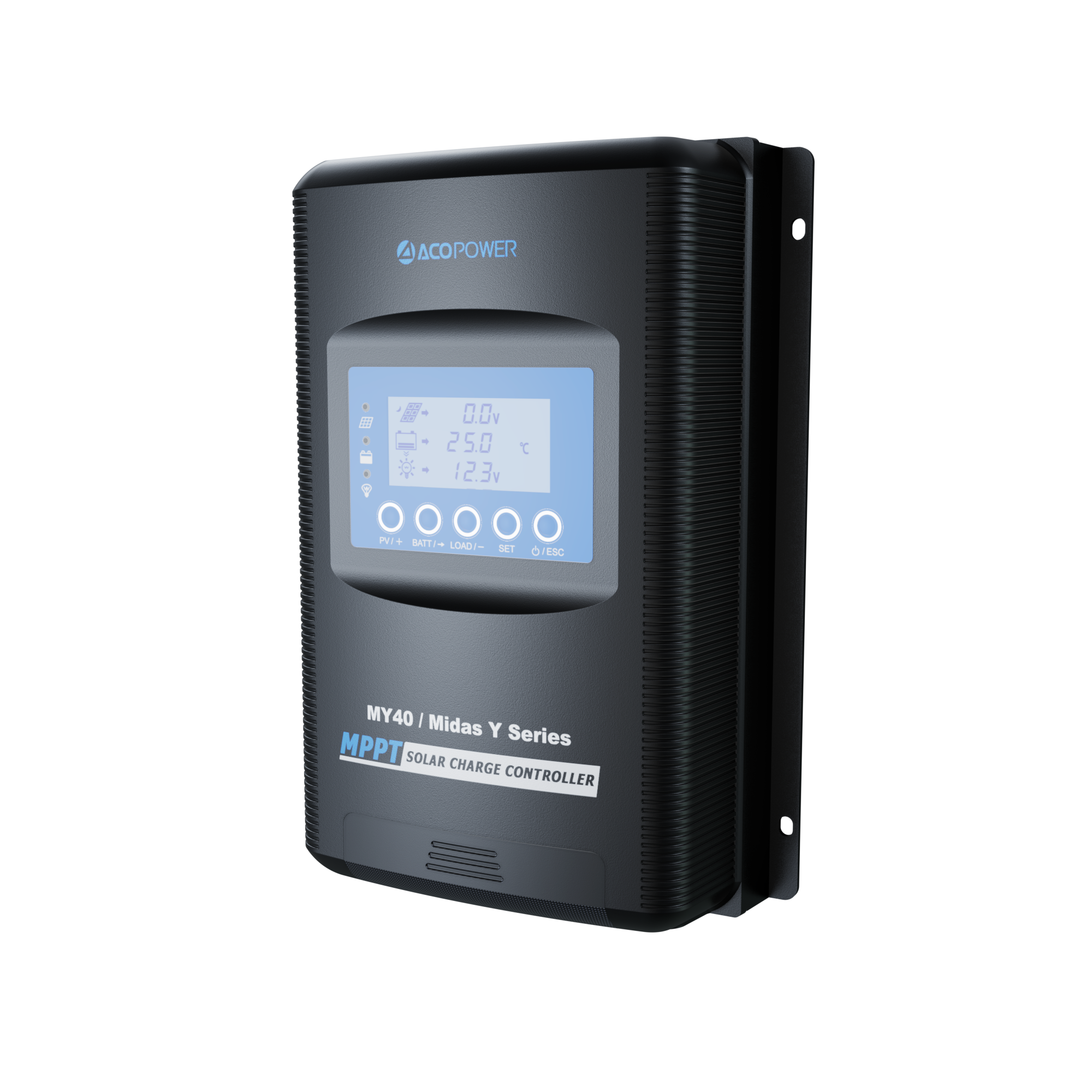 ACOPOWER Midas 40A MPPT Negative Ground Solar Panel Charge Controller LCD Display-12