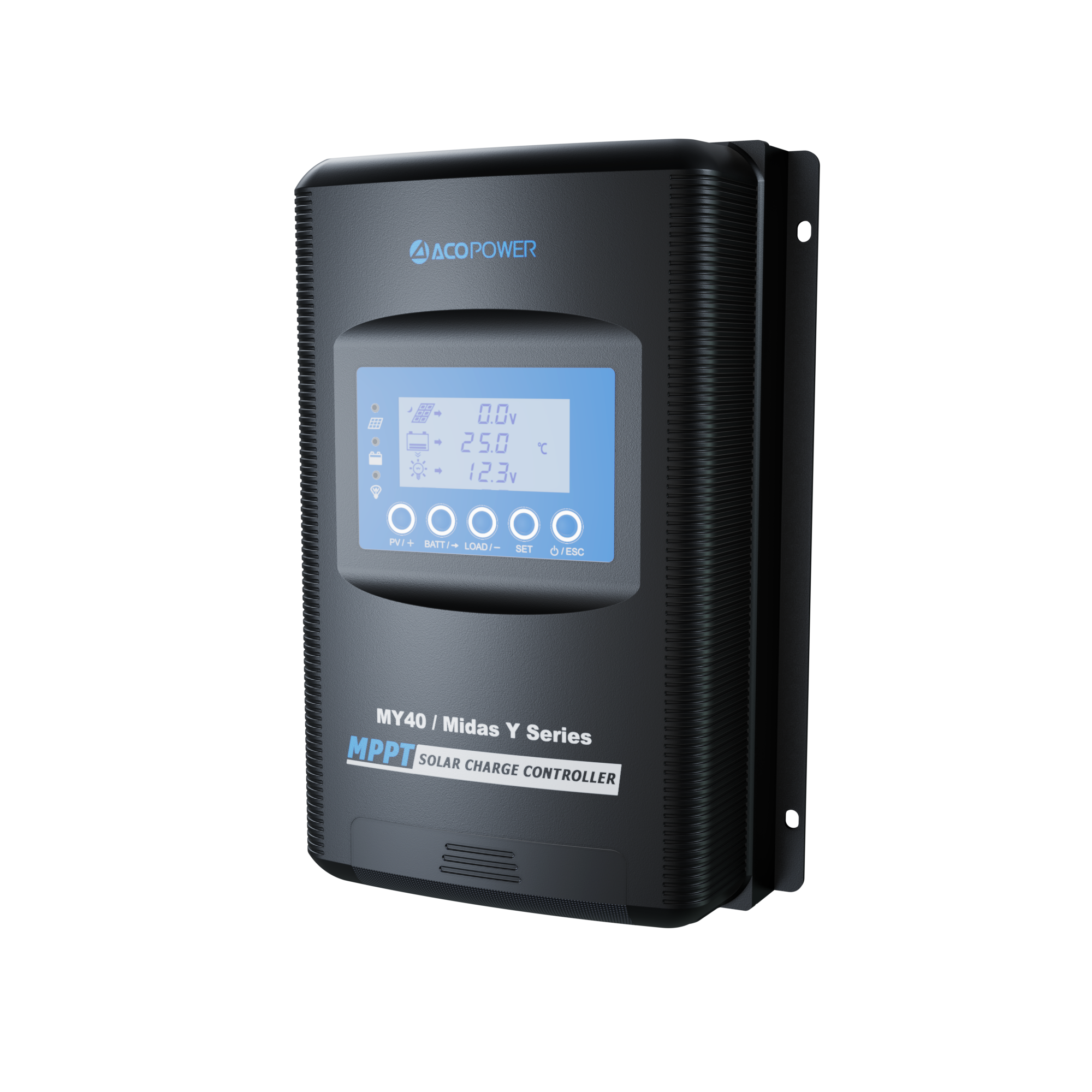 ACOPOWER Midas 40A MPPT Negative Ground Solar Panel Charge Controller LCD Display-13