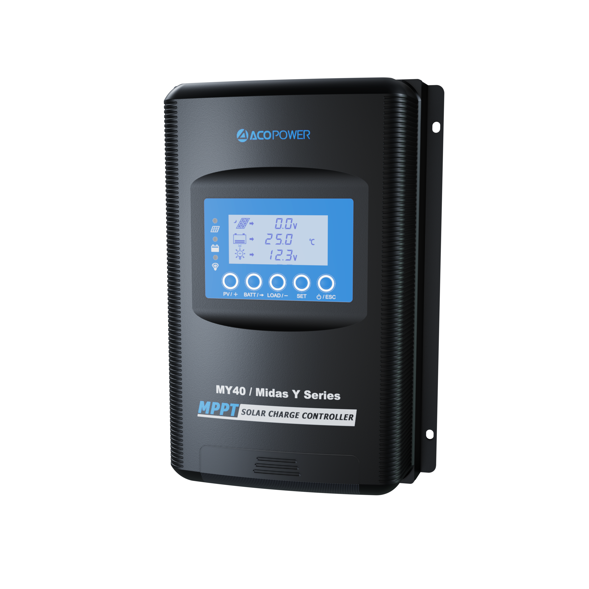 ACOPOWER Midas 40A MPPT Negative Ground Solar Panel Charge Controller LCD Display-15