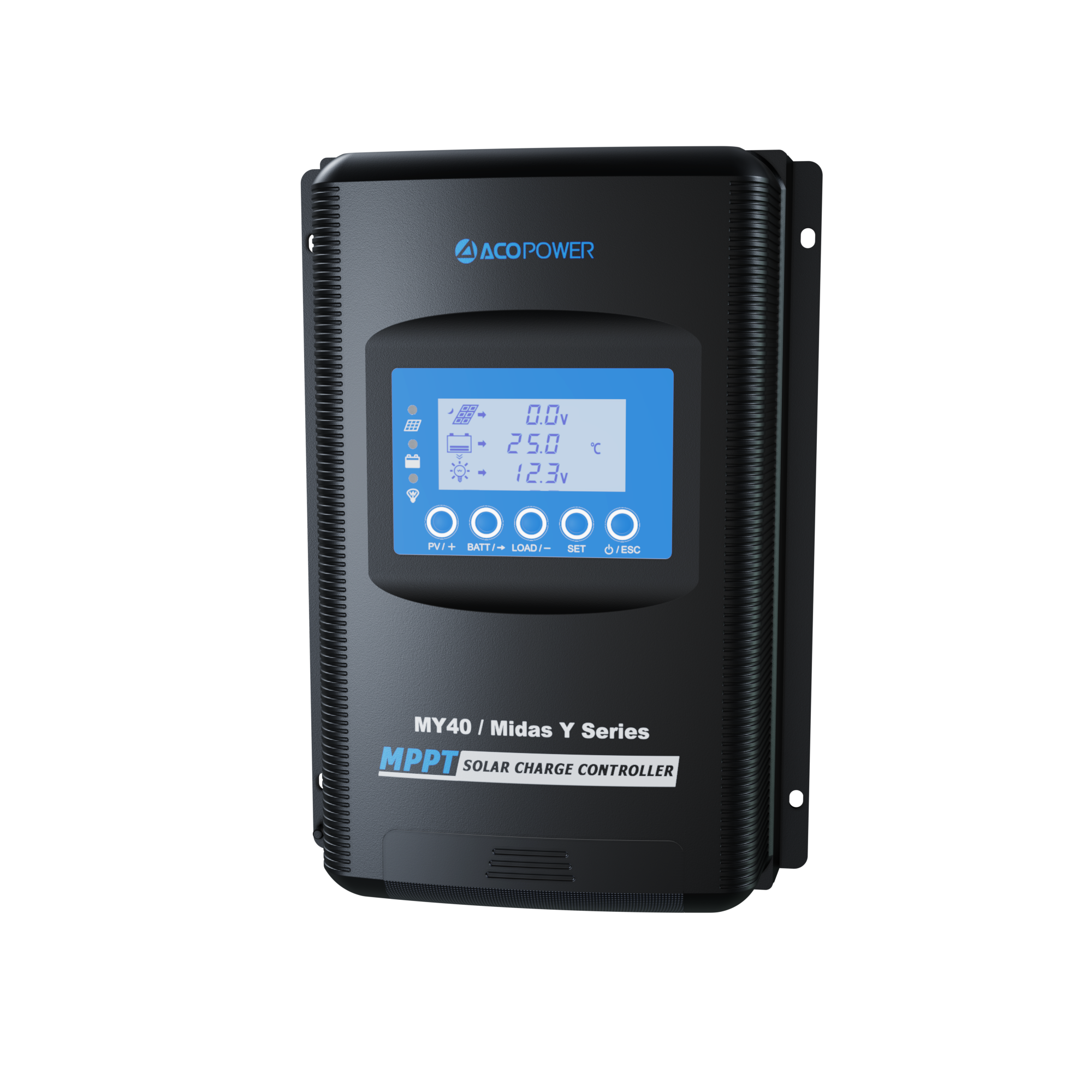 ACOPOWER Midas 40A MPPT Negative Ground Solar Panel Charge Controller LCD Display-16
