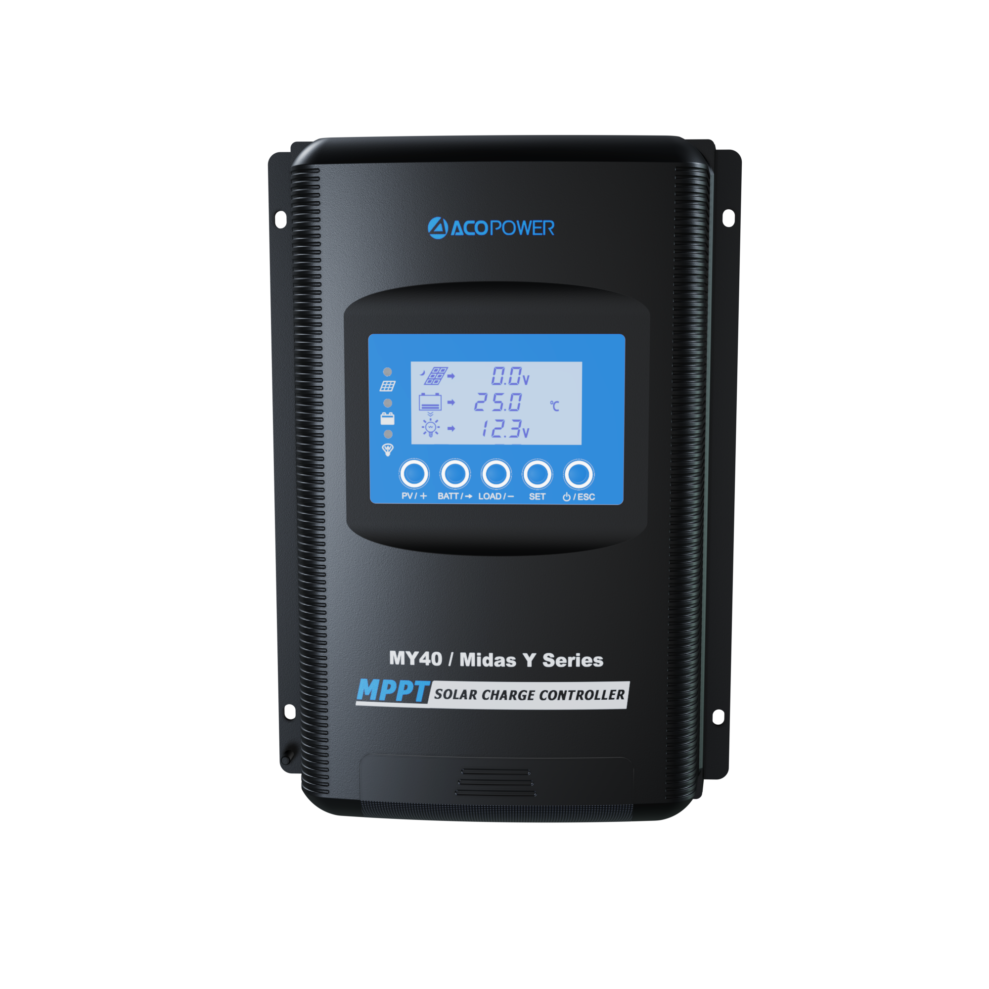 ACOPOWER Midas 40A MPPT Negative Ground Solar Panel Charge Controller LCD Display-17