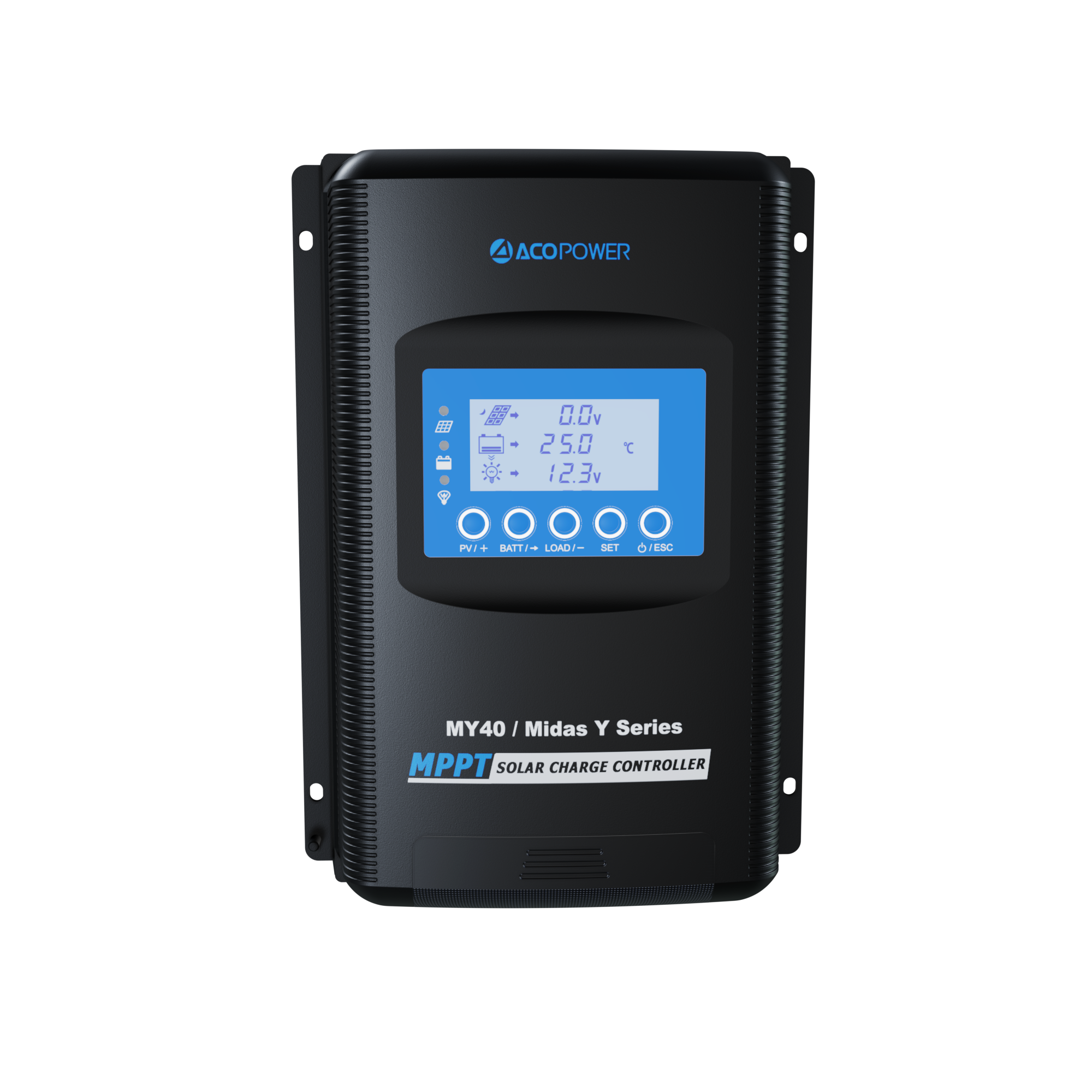 ACOPOWER Midas 40A MPPT Negative Ground Solar Panel Charge Controller LCD Display-18