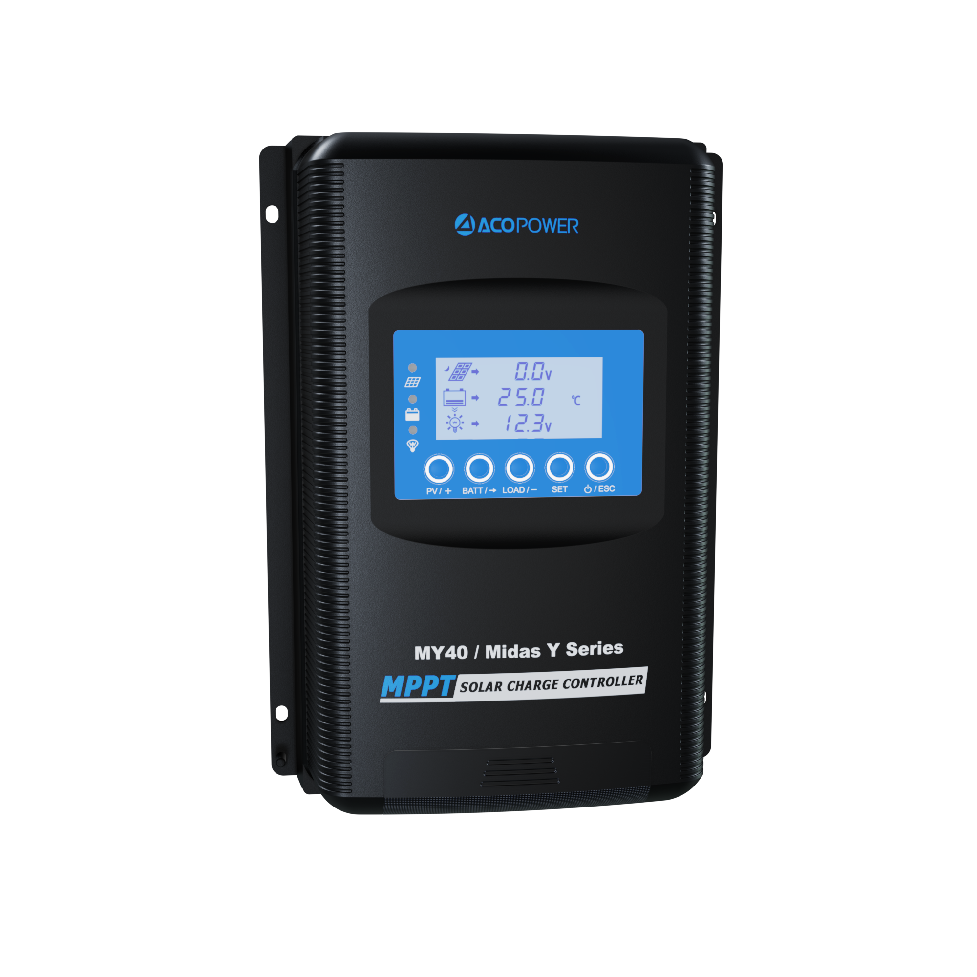 ACOPOWER Midas 40A MPPT Negative Ground Solar Panel Charge Controller LCD Display-19
