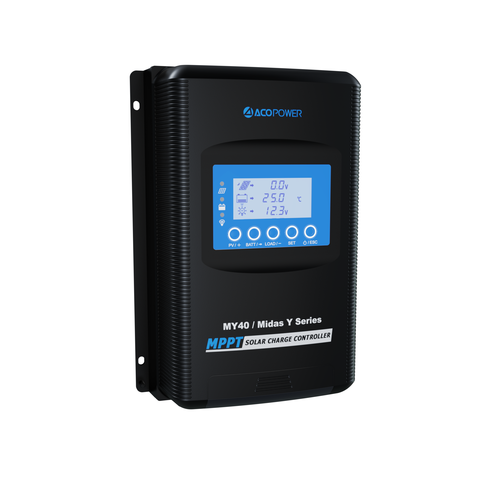 ACOPOWER Midas 40A MPPT Negative Ground Solar Panel Charge Controller LCD Display-21