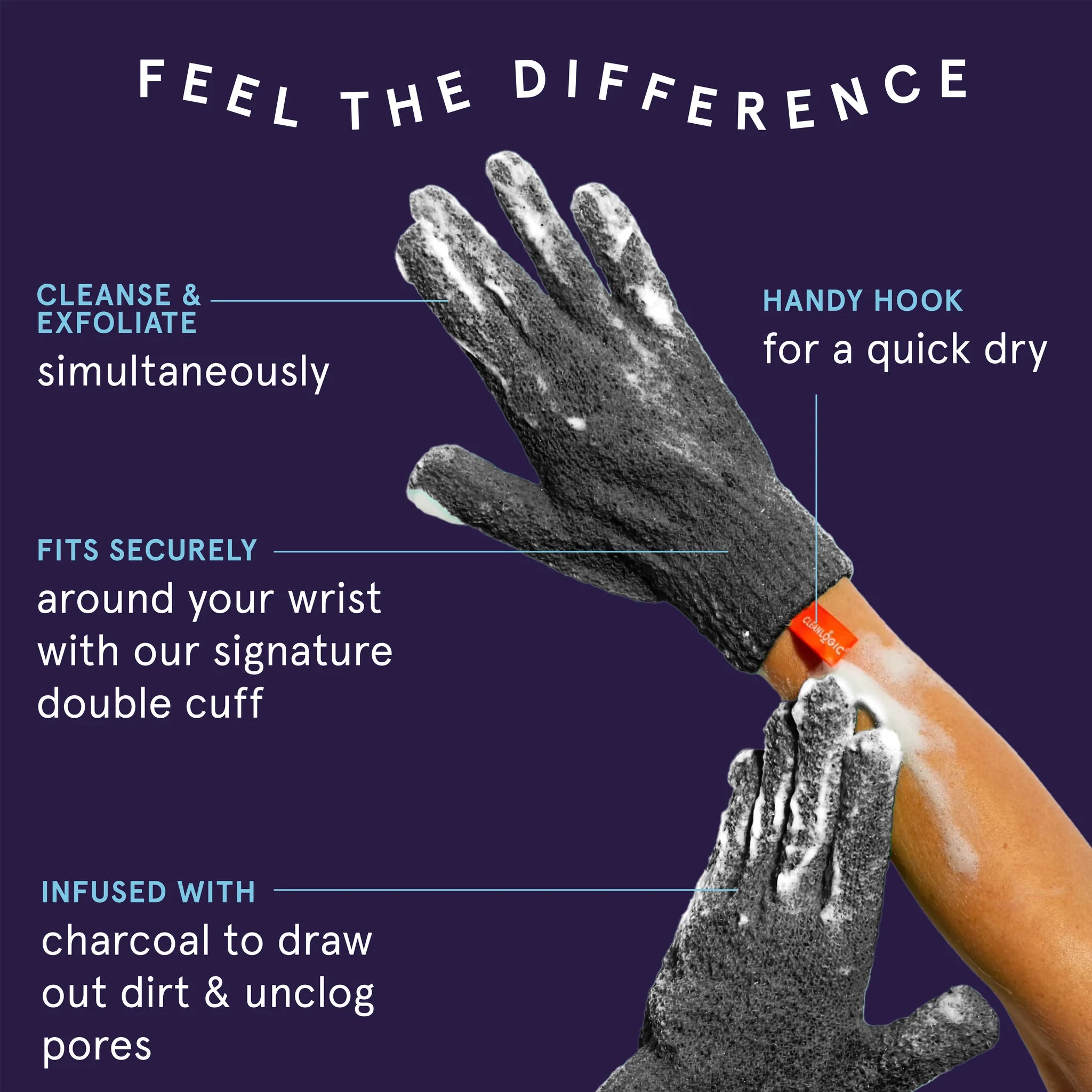 Cleanlogic Detoxify Exfoliating Body Glove