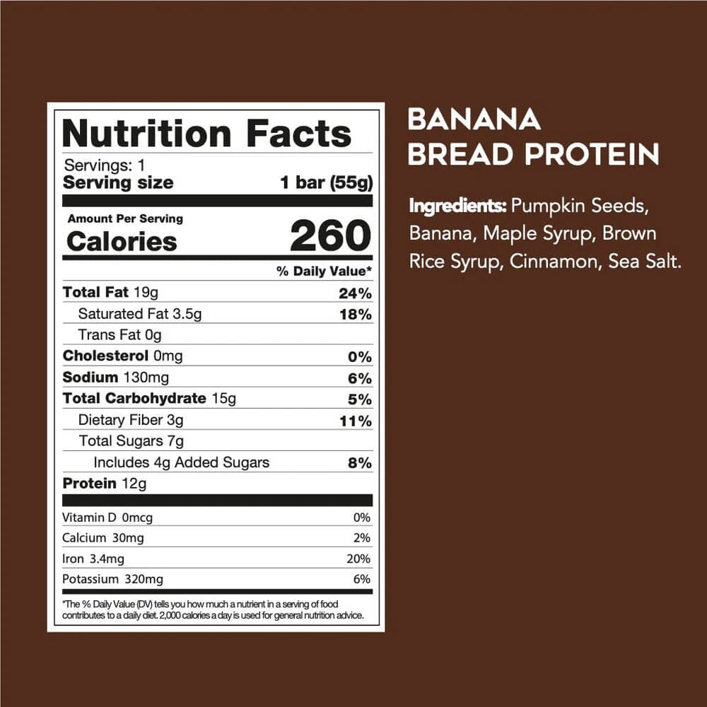 88 Acres Banana Bread Protein Bars ( 9 X 1.9 OZ)