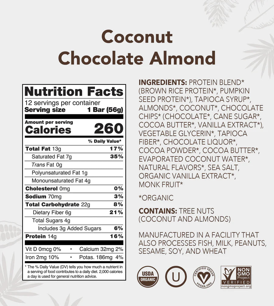 Aloha Coconut Chocolate Almond Protein Bar( 12 X 1.98 OZ )