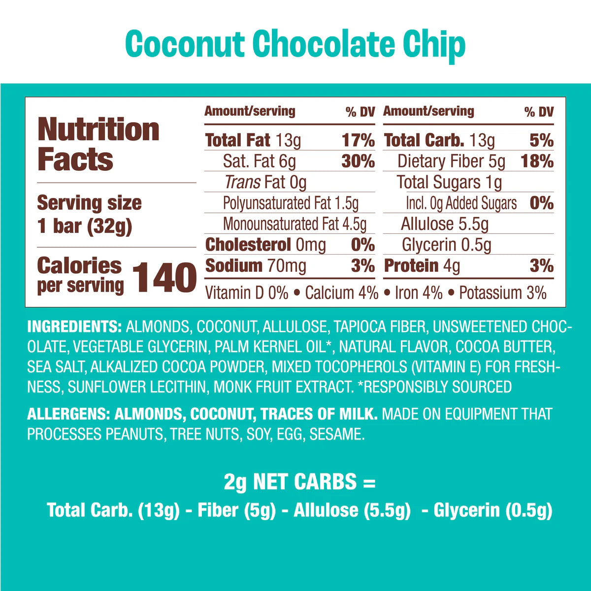 Munk Pack Coconut Chocolate Chip Granola Bar ( 6 X 4 OZ )