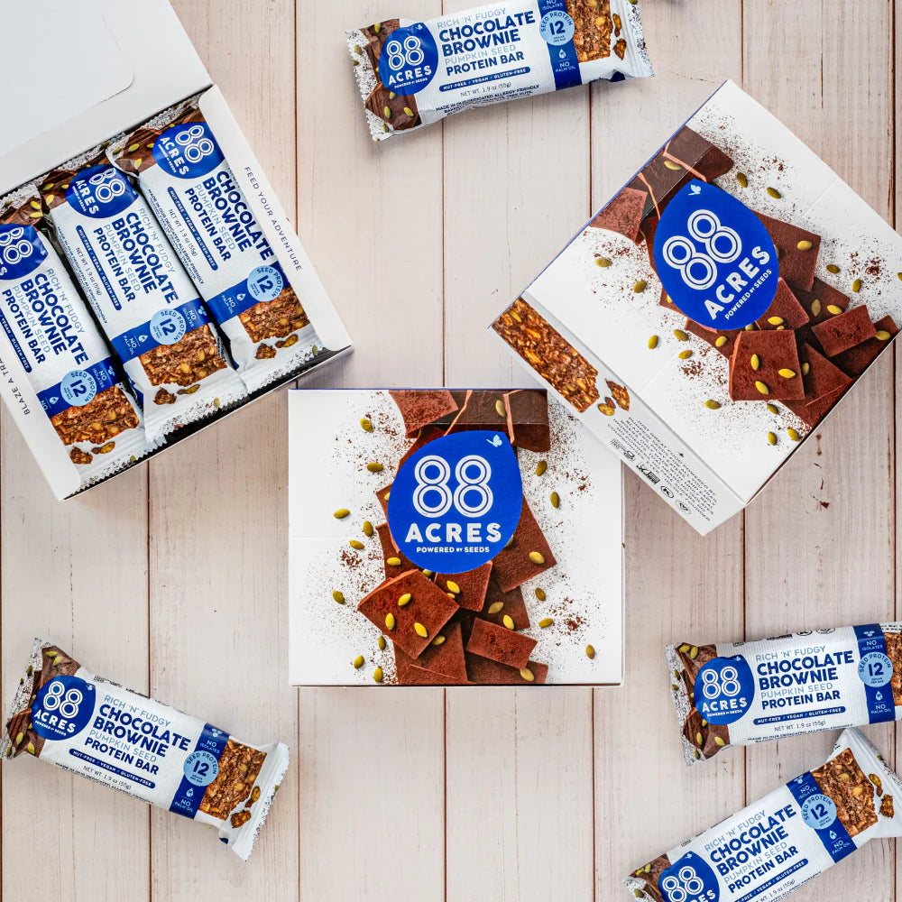 88 Acres Dark Chocolate Brownie Protein Bars