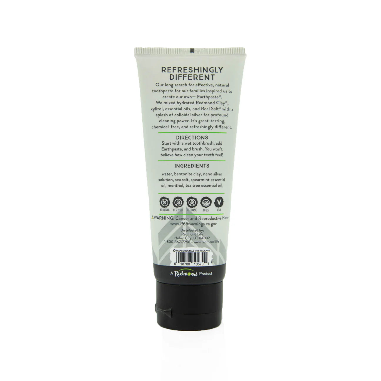 Redmond Earthpaste® with Silver - Unsweetened Spearmint 4oz