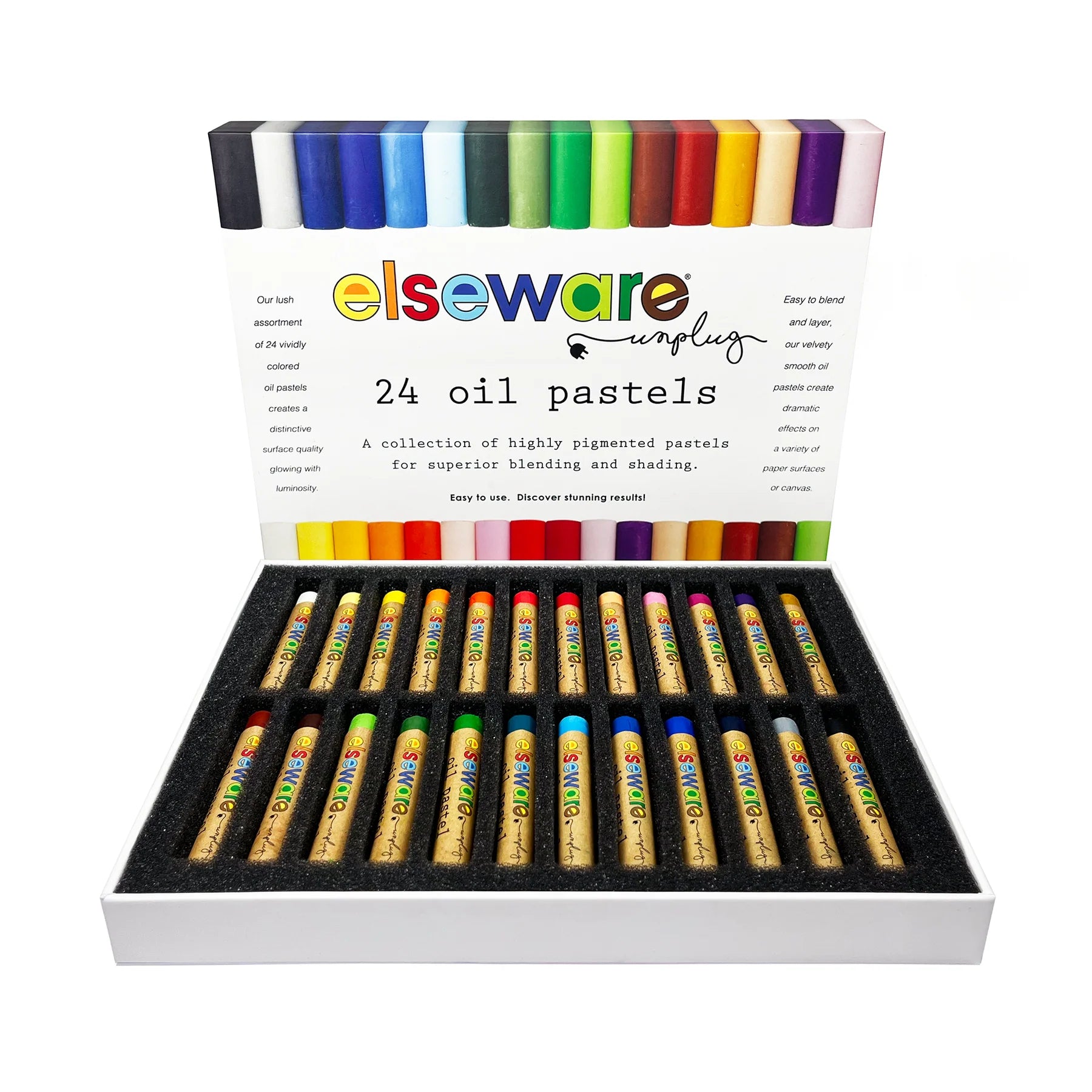 Oil Pastels - Talc-Free - Non-Toxic (24 Sticks)