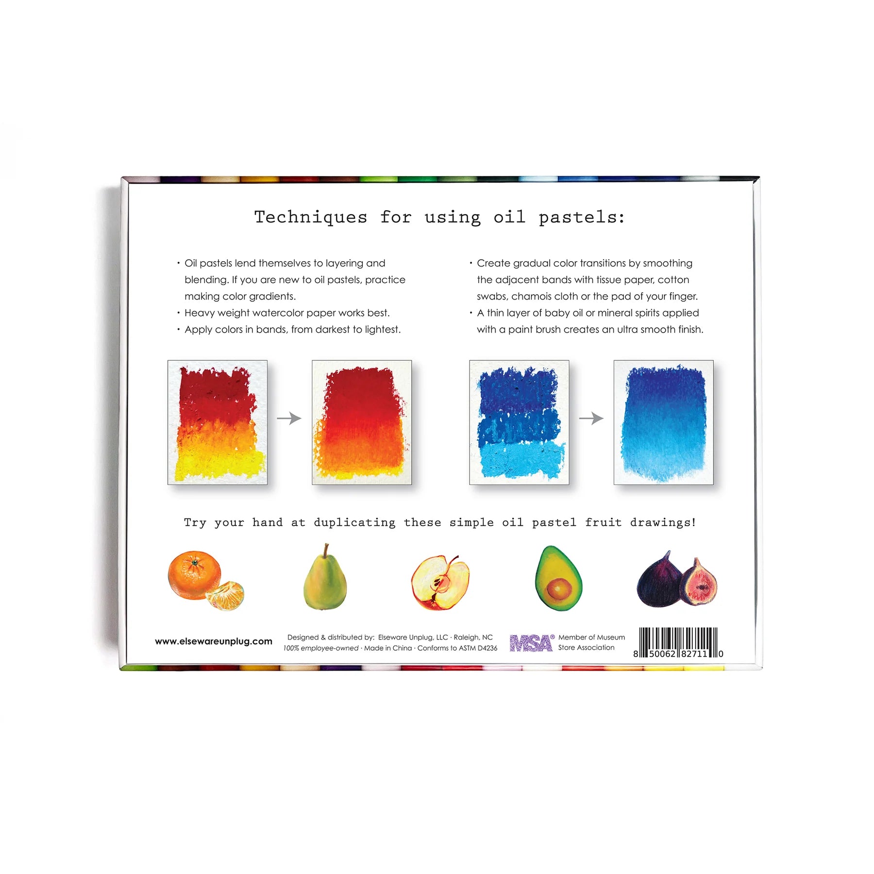 Oil Pastels - Talc-Free - Non-Toxic (24 Sticks)