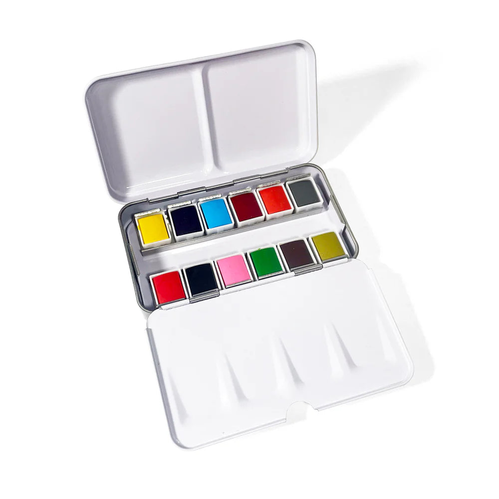 Watercolor Set - aluminum case (12 colors)