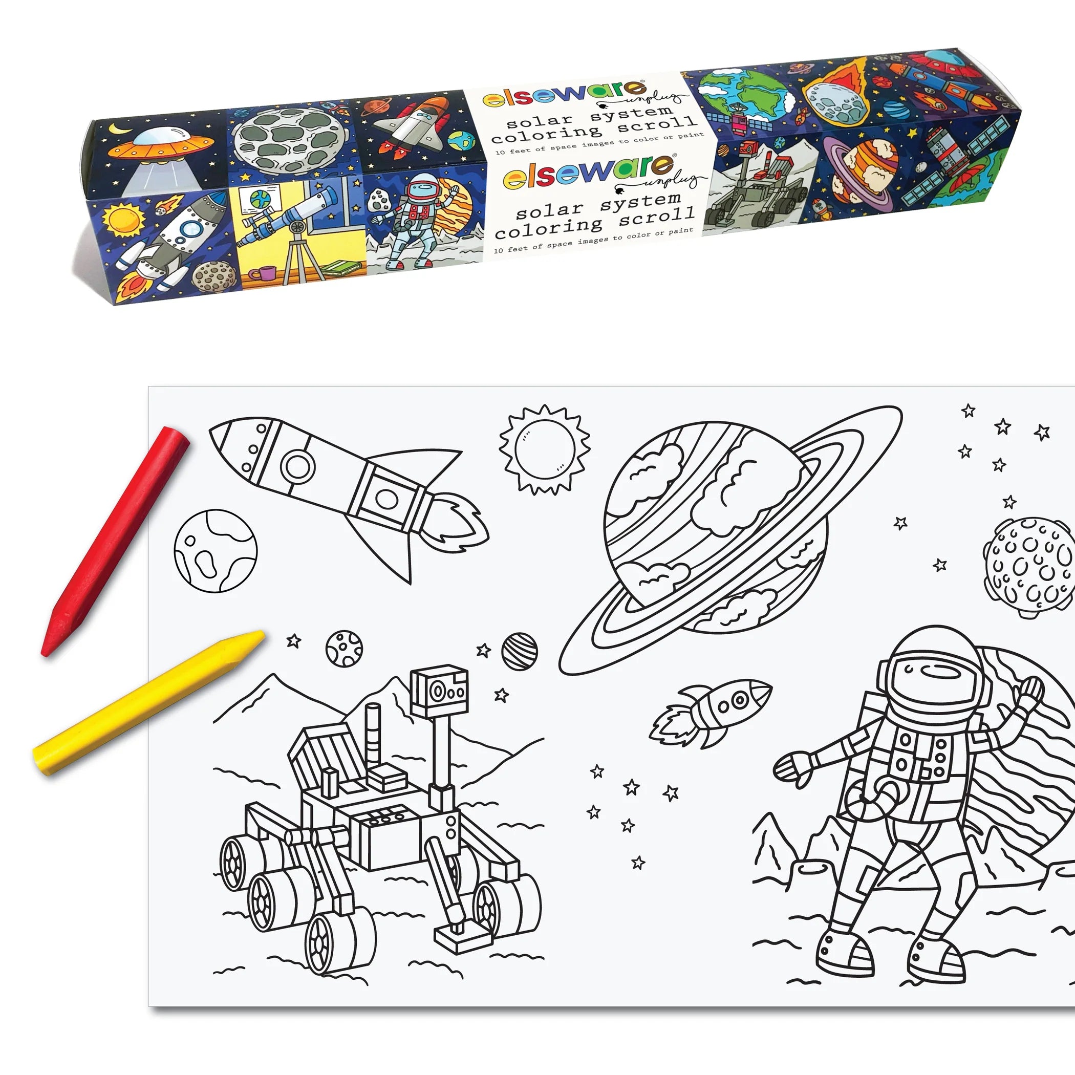 Coloring Scroll - (Choice of theme : dinosaur, jungle, ocean, solar system, 10' long)