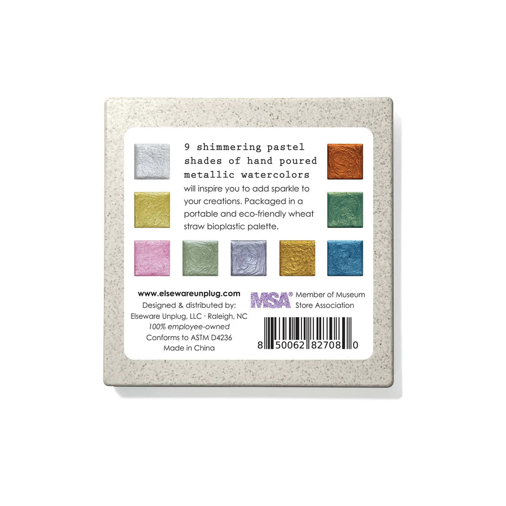 Metallic Watercolor Set - Wheat Straw Palette
