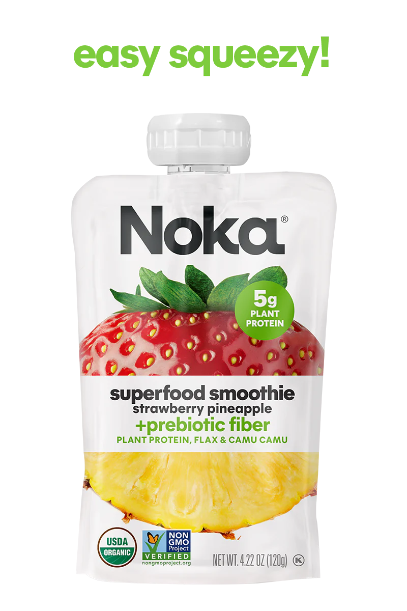 Noka Strawberry Pineapple Superfood Smoothie + Prebiotic Fiber 6 Pack