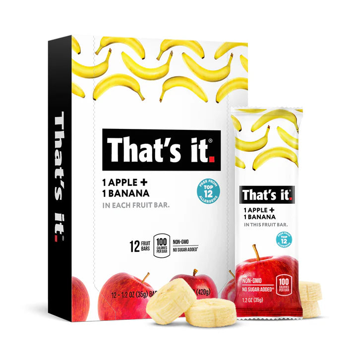 That's it Apple + Banana Fruit Bars
