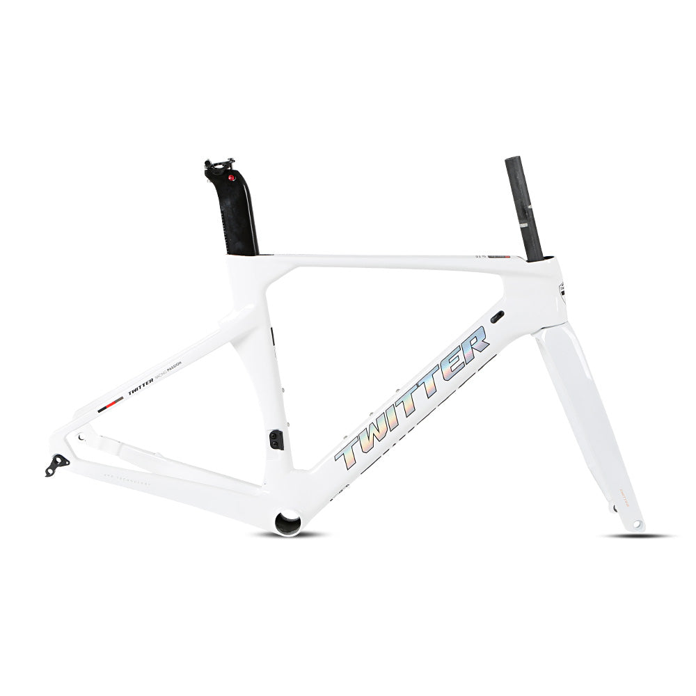 TWITTER R10-Disc Carbon Road Frame Set – T800, 700C, Thru Axle, Aero, Gloss+UV Decals-7