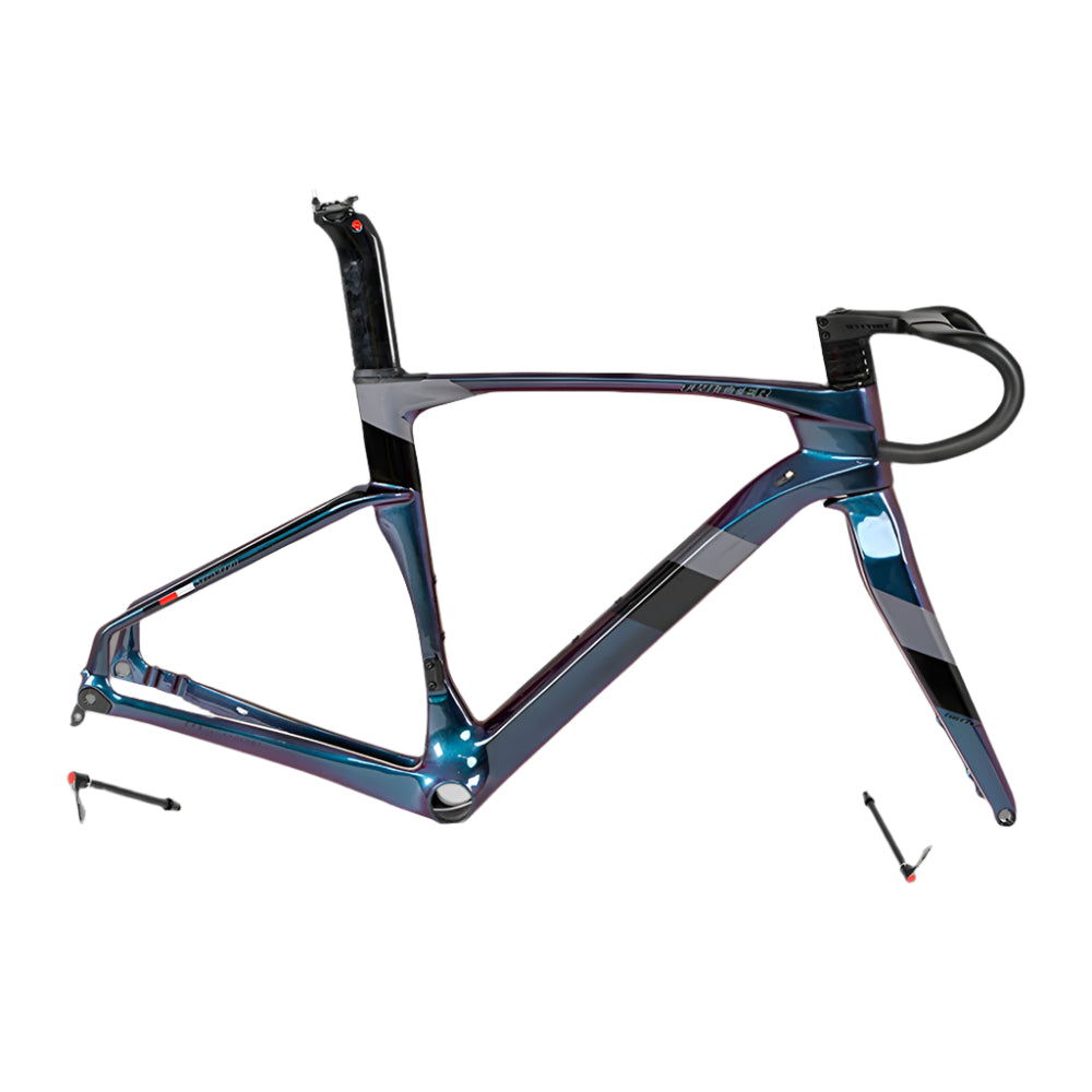 TWITTER CYCLONE Pro Disc Carbon Road Frame Set – T900, 700C, Aero, Holographic-1