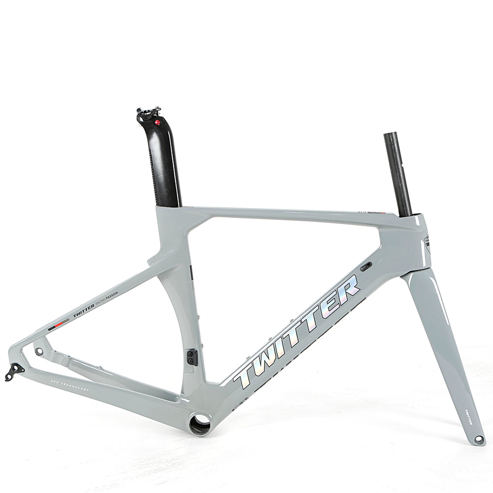 TWITTER R10-Disc Carbon Road Frame Set – T800, 700C, Thru Axle, Aero, Gloss+UV Decals-3