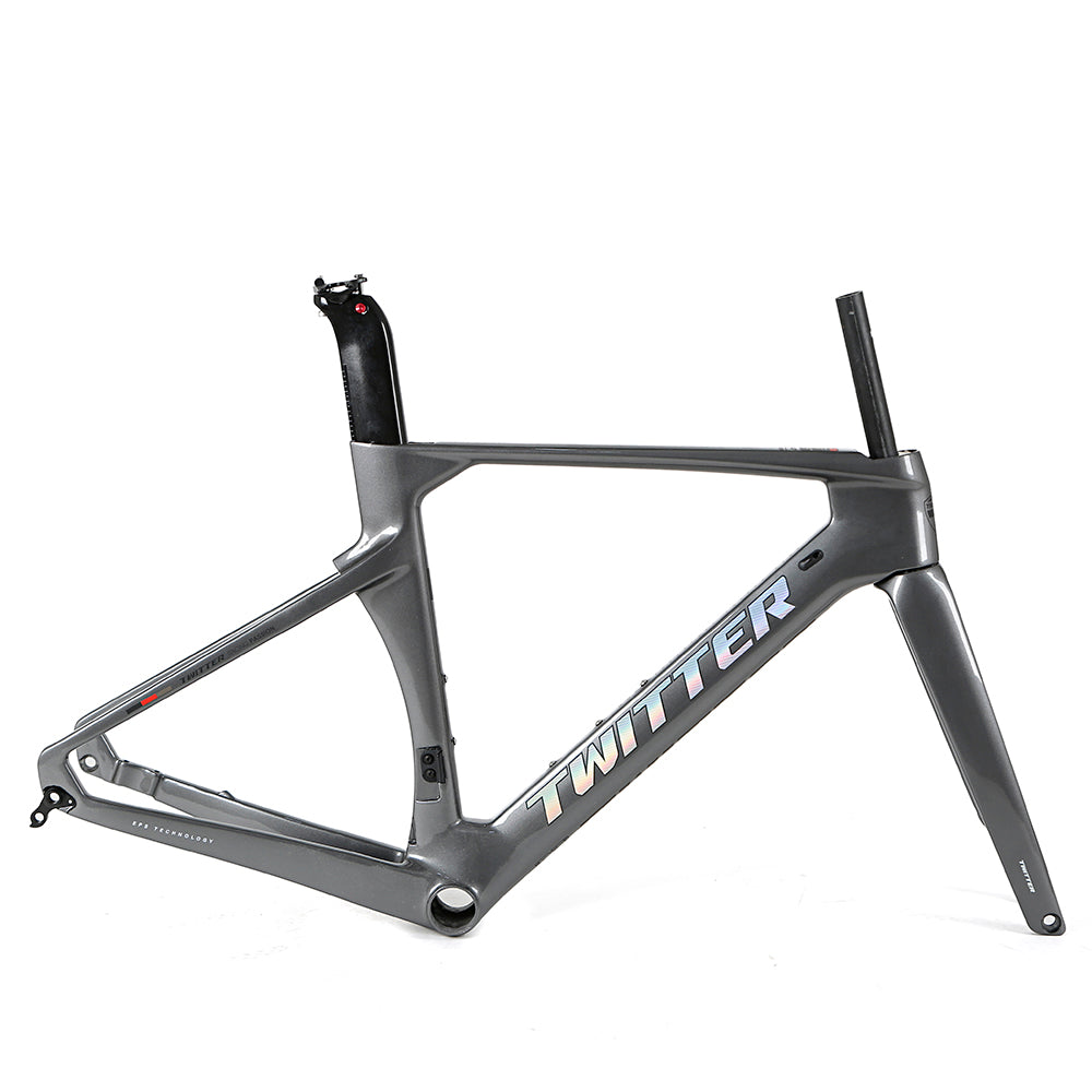 TWITTER R10-Disc Carbon Road Frame Set – T800, 700C, Thru Axle, Aero, Gloss+UV Decals-2