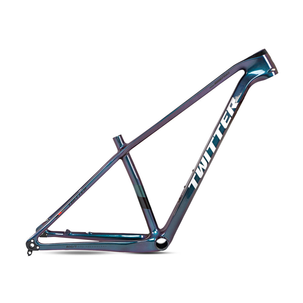 TWITTER WARRIOR Pro Carbon MTB Frame – T900 Mix, 29"/27.5", XC Racing, Gloss+UV Decals-0