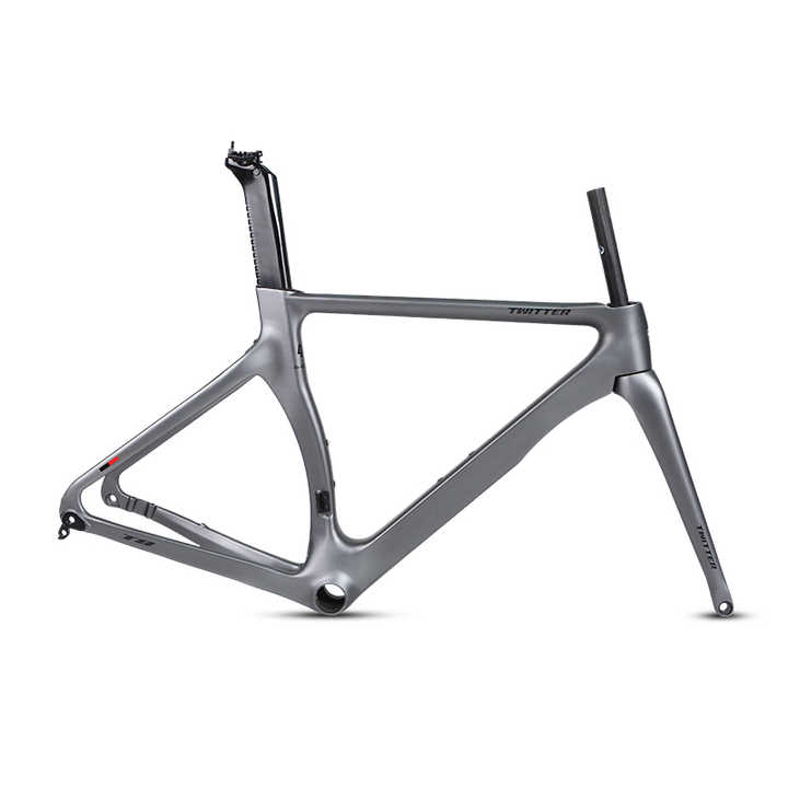 TWITTER T8-Disc Carbon Road Frame Set – T800, 700C, Thru Axle, Aero, Gloss+UV Decals-0