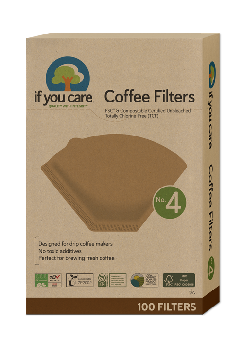 If You Care Coffee Filter #4 Cone Brown Coffee Filter (1x100 CT)
