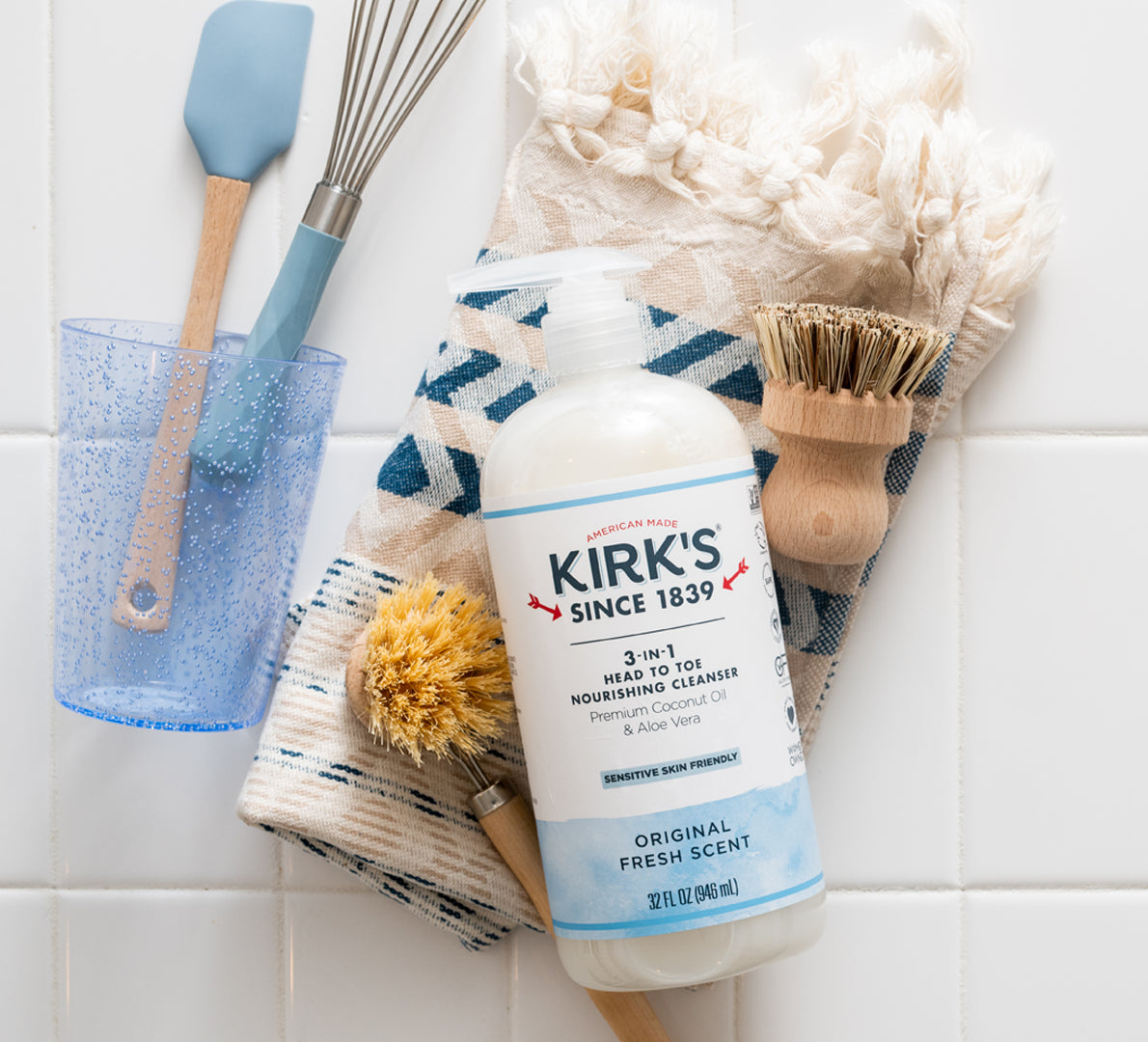Kirk's 3-in-1 Head to Toe Nourishing Cleanser Original Fresh Scent