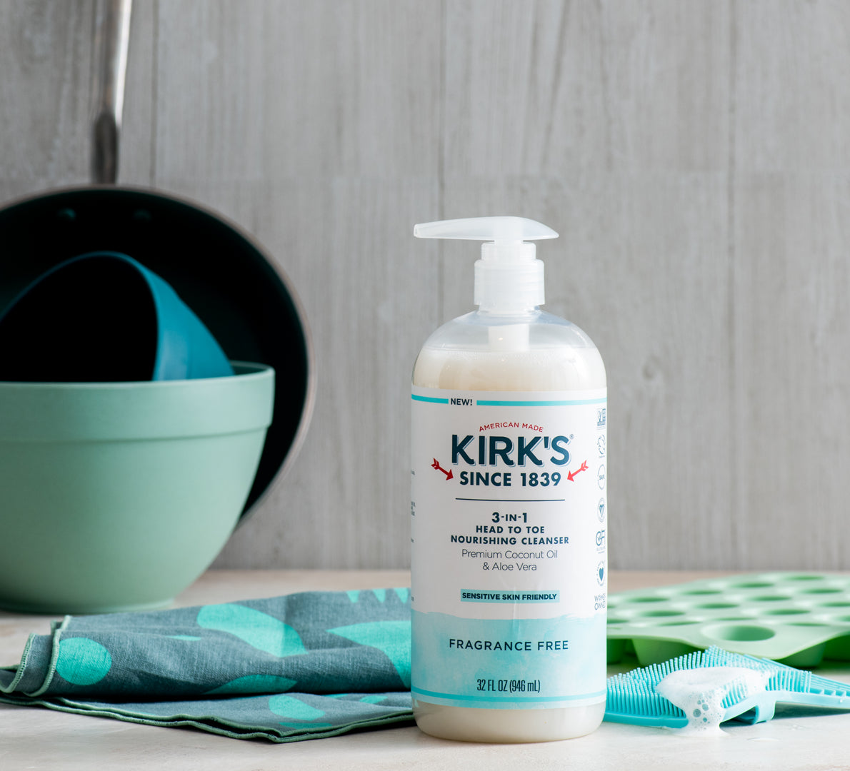 Fragrance Free 3-in-1 Head to Toe Nourishing Cleanser 32 Oz
